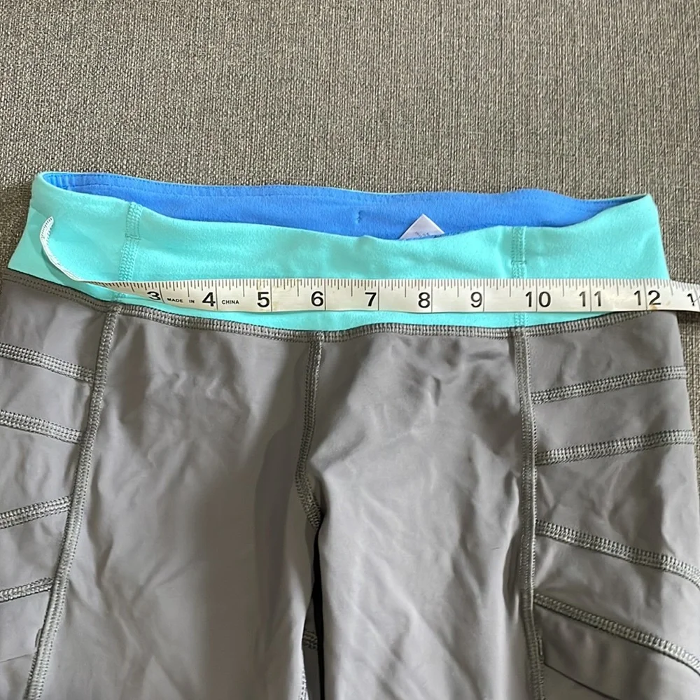 Ivivva Gray and Turquoise trim Crops 12